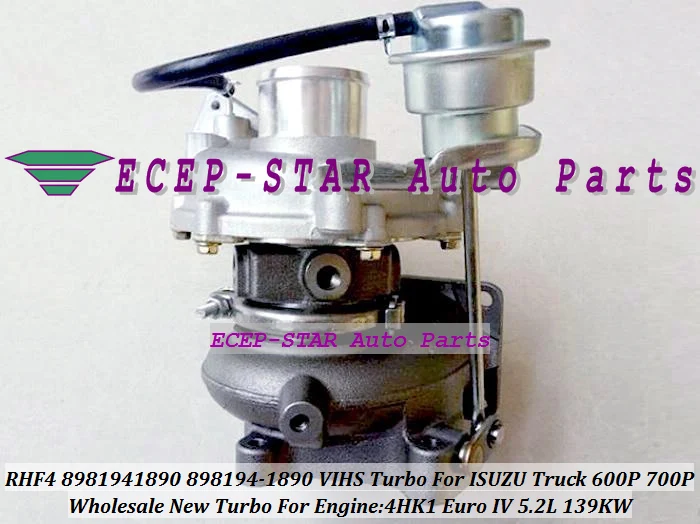 Турбокомпрессор RHF4 VIHS 8981941890 898194 1890 турбинный для ISUZU Truck P 600P двигатель 4HK1 Euro IV 700 л