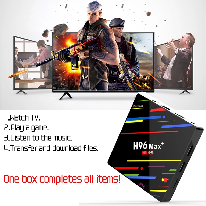 H96 MAX PLUS TV caja Android 8 1 Google Control de voz 4 ГБ 32 64 Гб четырехъядерный процессор RK3328 K H.265 WiFi 2 4g +