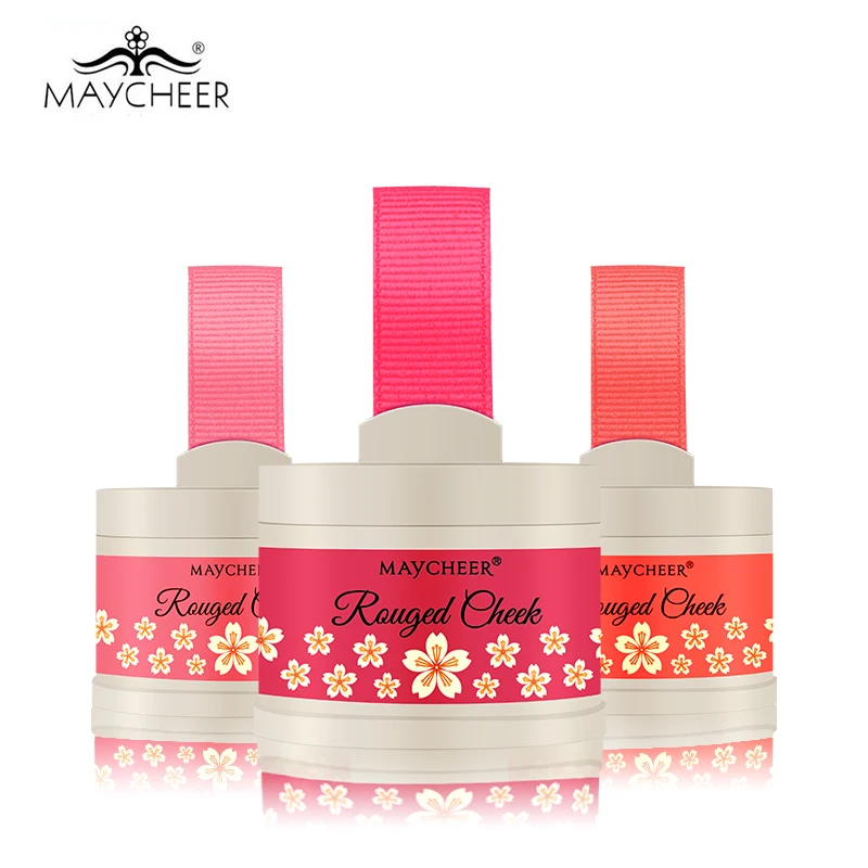 MAYCHEER, 6 цветов, красота, Сакура, румяна, матовые, минеральные, для лица, пудра, румяна, палитра с пуховкой, стойкий макияж, естественное сияние, здоровое лицо