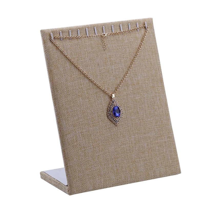 2 шт. Лидер продаж высококачественное льняное ожерелье в форме L подставка для