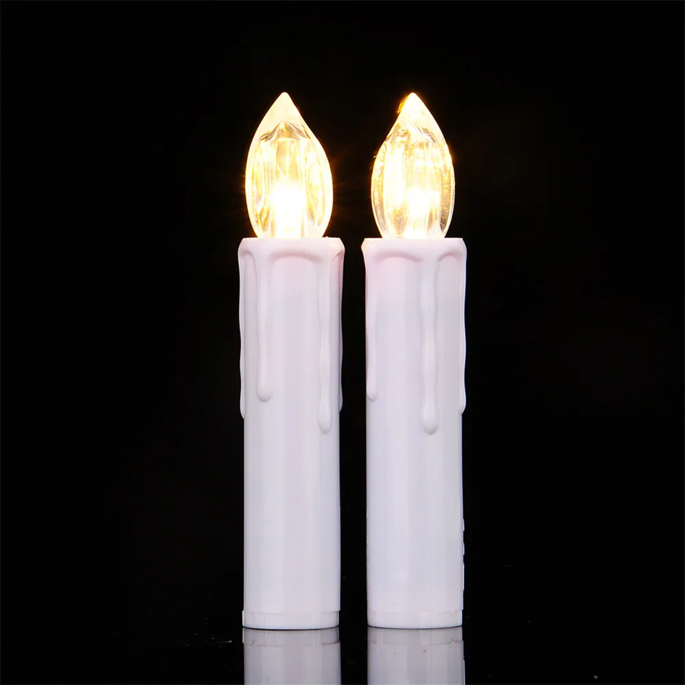10 шт. Электрический свет свечи удаленного Управление с зажимом украшение лампы