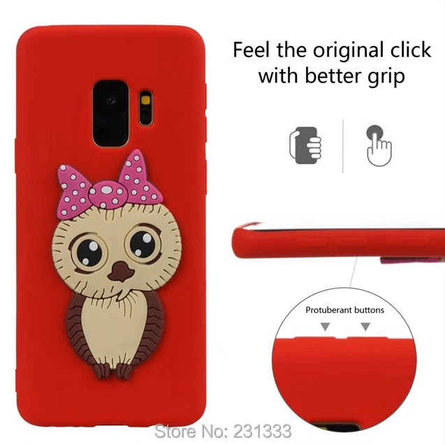 C ku 3D мультфильм панда кошка собака мягкий чехол силикон Гель для Samsung Galaxy S9 PLUS J2 PRO