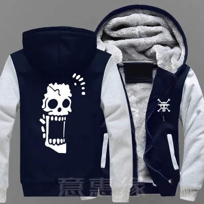 Новые зимние куртки и пальто одна деталь Толстовка аниме Trafalgar D водное право с капюшоном Толстая молния мужские толстовки