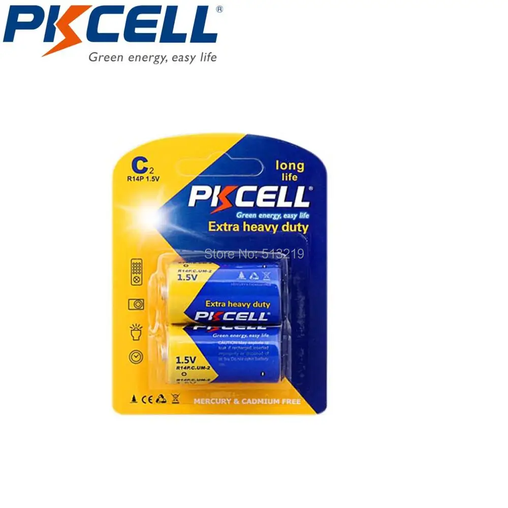 Аккумулятор цинк карбоновый Zn C/R14 1 5 в 6 аккумуляторов размера C R14P UM2|carbon battery|1.5