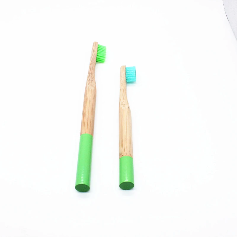 10 шт./компл. детская бамбуковая зубная щетка 5 цветов круглая ручка с деревянной