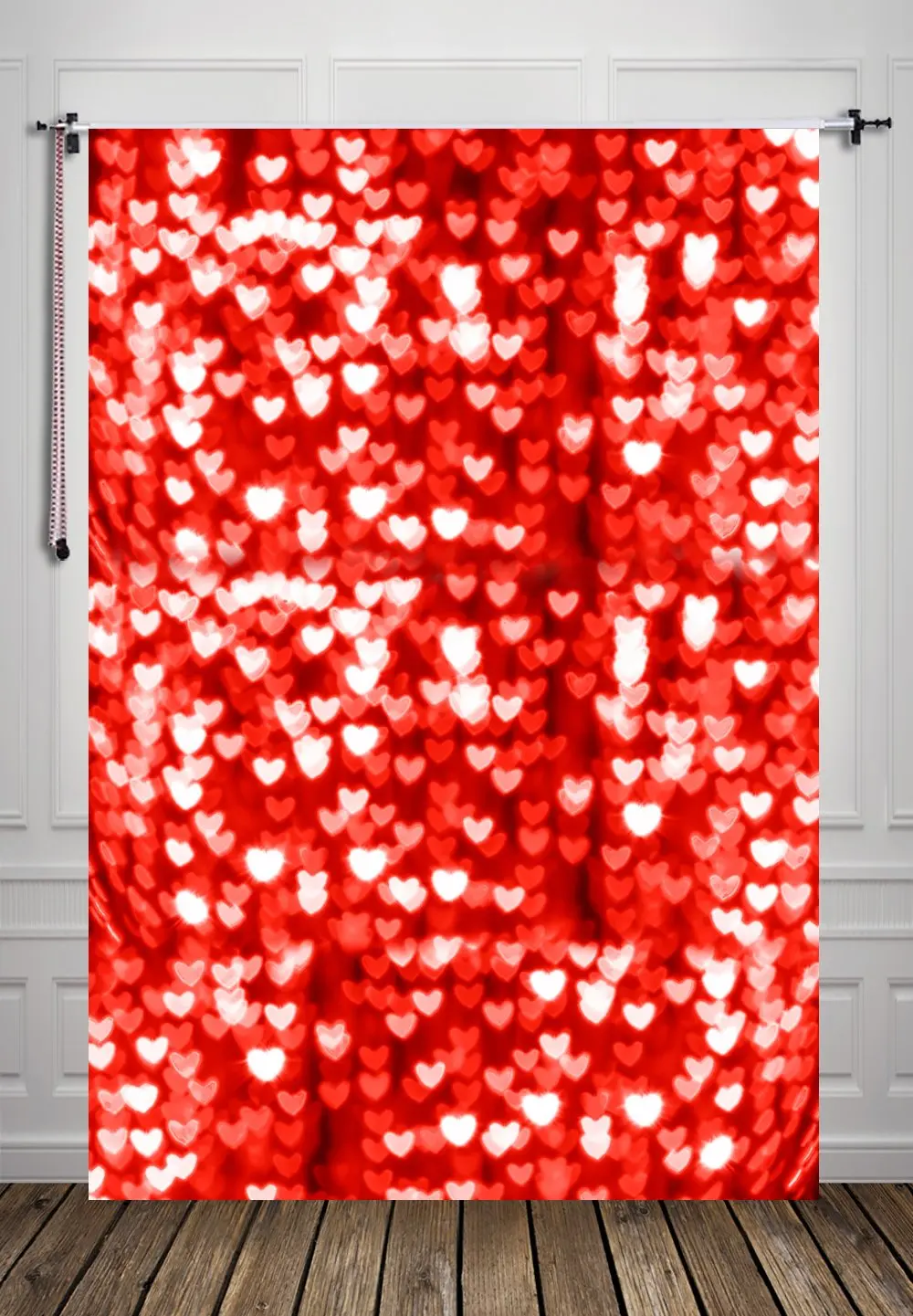

5x7ft Red Heeart Bokeh Photography Backdrop Photo Backdrop Studio Background Valentine Day