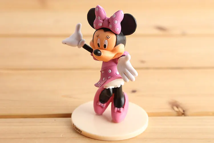 Disney игрушки 6 шт./компл. 7-9 см Микки и Минни Маус Мышь «Дональд Дак» Плутон Гуфи ПВХ Фигурки Модель игрушки куклы детские игрушки Рождественский подарок