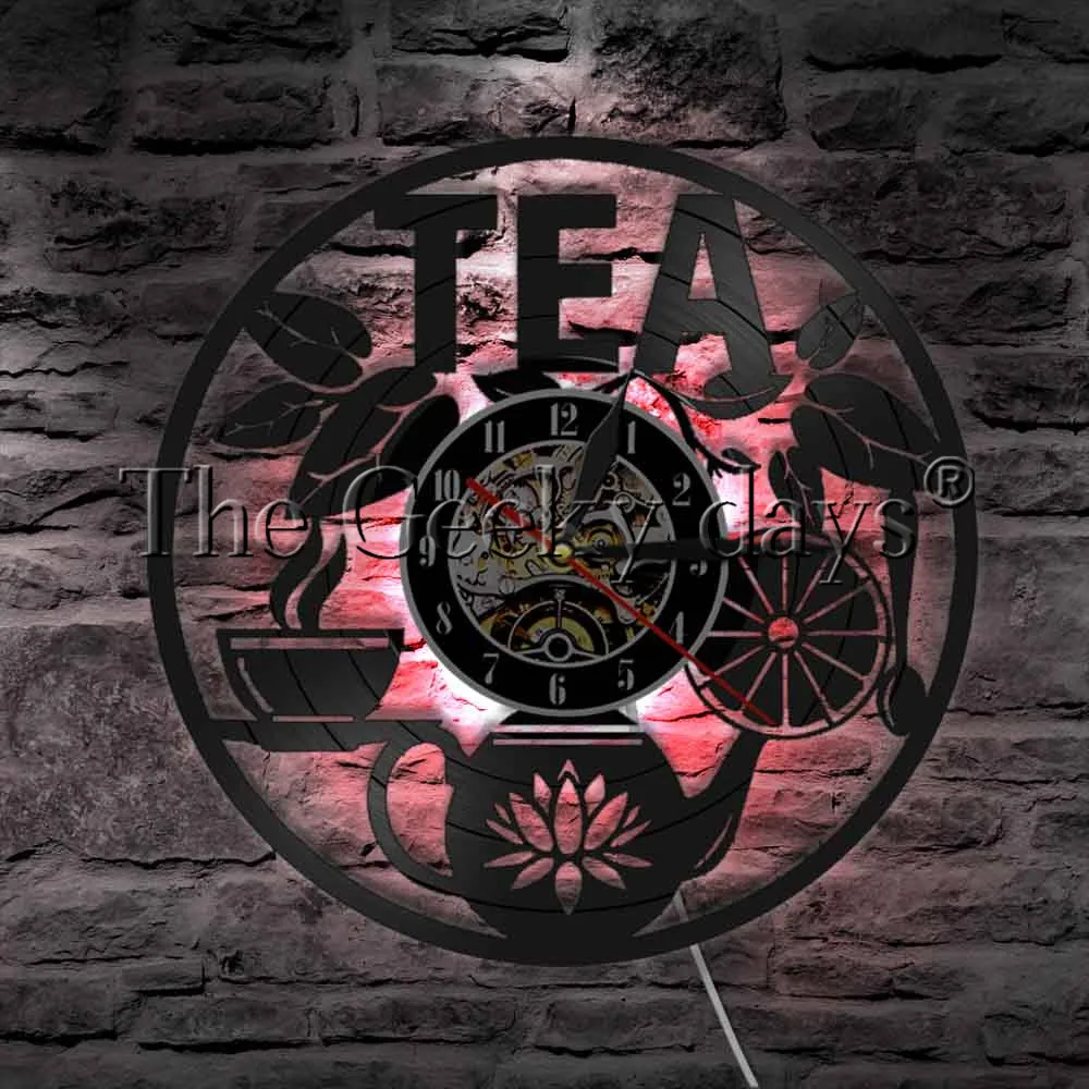 Чай горшок дизайн Винтаж Ретро время светодиодный светильник виниловые