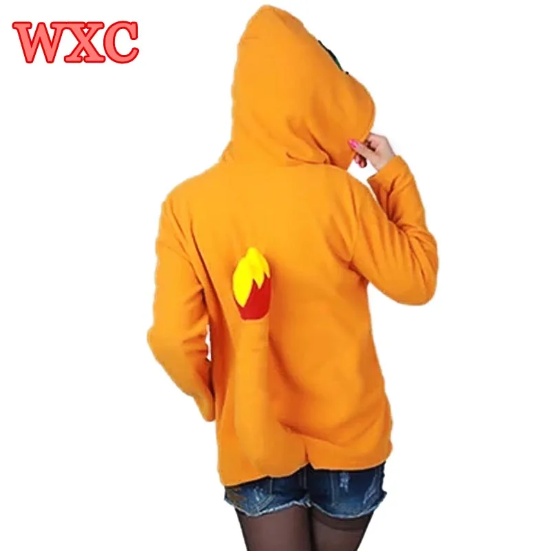 Фото Charmander толстовка с хвостом Женская куртка флисовая Umbreon костюмы для косплея аниме Charmander толстовка с хвостом Женская куртка флисовая Umbreon костюмы для косплея аниме