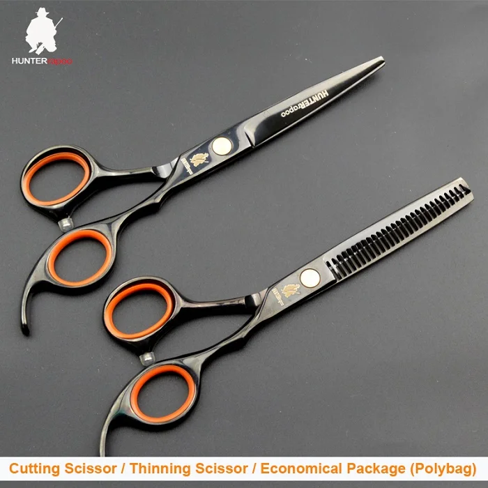 scissor set no bag 50% скидка Ножницы Профессиональные 6 в Парикмахерские Набор ножниц для парикмахерских принадлежностей HT9126 парикмахерские салоны истончение ножницы - Цвет: scissor set no bag
