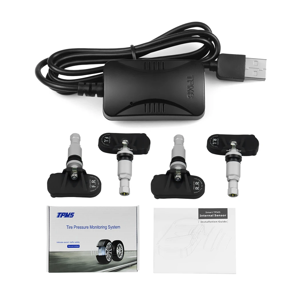 Система контроля давления в шинах TPMS монитор с подключением к USB на Android/система