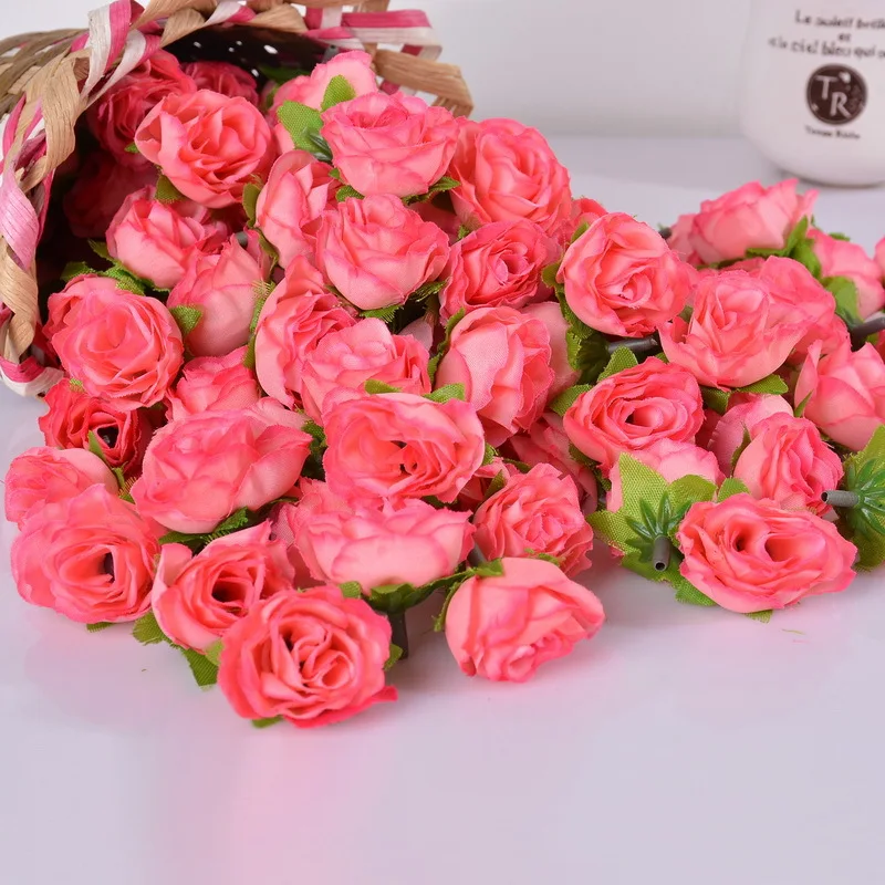 Искусственные маленькие шелковые технические головки 60 шт. объемное ремесло для