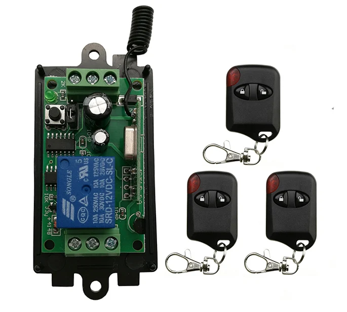 DC 9V 12V 24V 1 CH 1CH RF беспроводной переключатель системы дистанционного управления