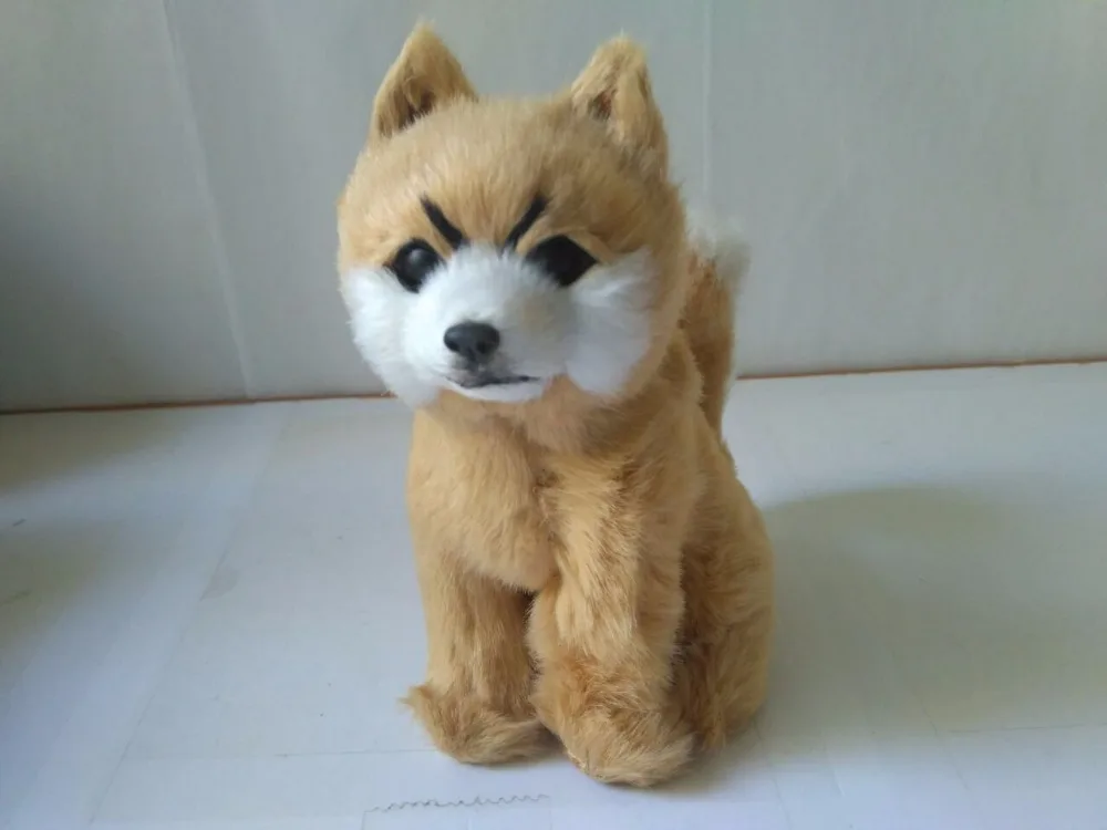 Модель Akita из полиэтилена и меха для собак 16x9x17 см|fur fur|toys toystoys toys |