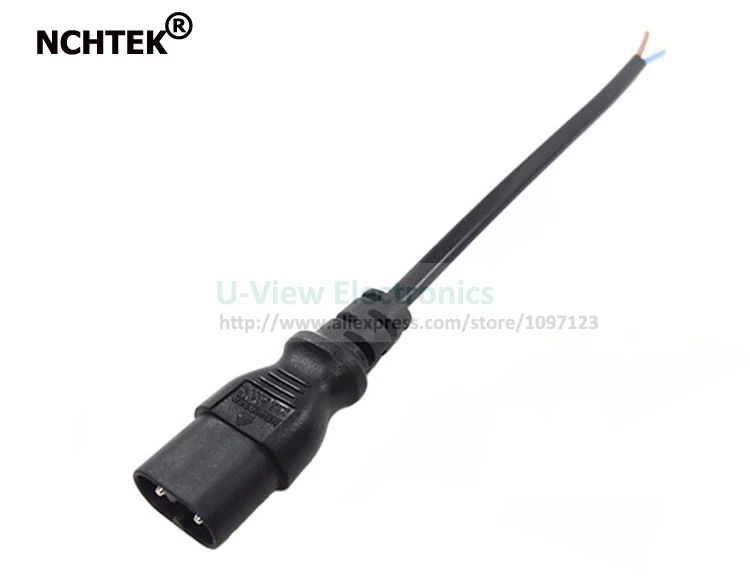 NCHTEK короткий кабель питания IEC 320 C8 2 контактный штекер удлинитель около 25
