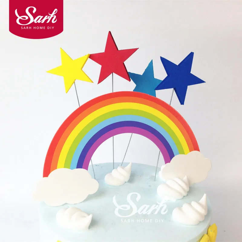 5 шт. украшения для торта радуга и облака|decorations for weddings|decorative decorativedecorations cakes |
