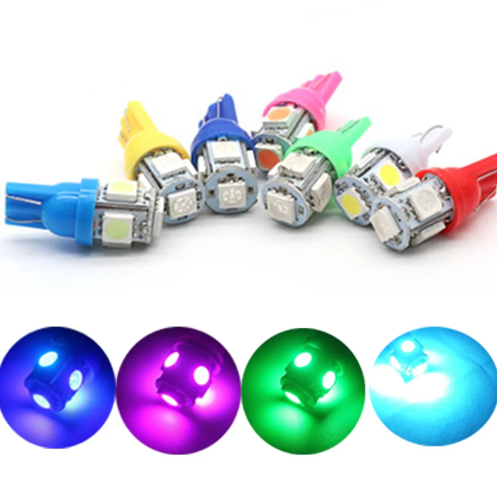 

YSY 500 шт T10 5050 5SMD 5 SMD теплый белый светодиодный автомобиль грузовик клиновая лампа света Индикатор лампы Супер яркий DC 12V