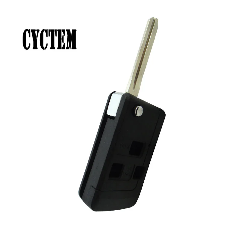 CYCTEM Toy43 Uncut Blade Car Key Cover 3 Buttons Folding Modified Remote Shell Blank Fob Case Fit For Toyota Camry | Автомобили и