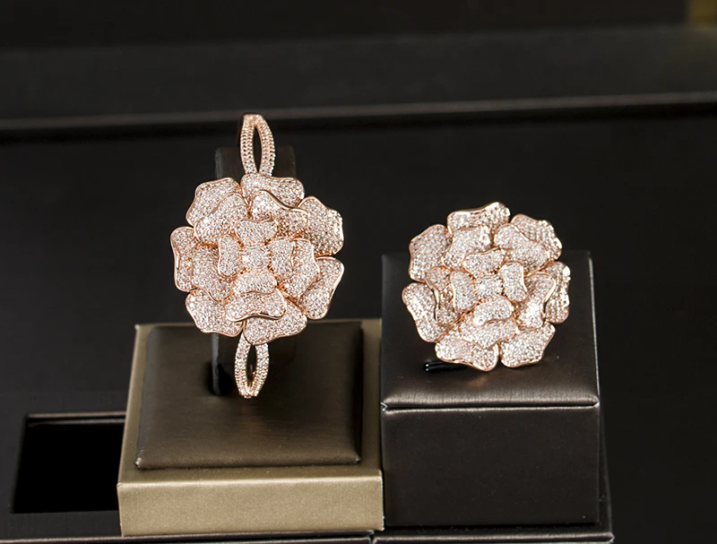 LANFLORA индийские свадебные ювелирные изделия с кубическим цирконием Свадебный
