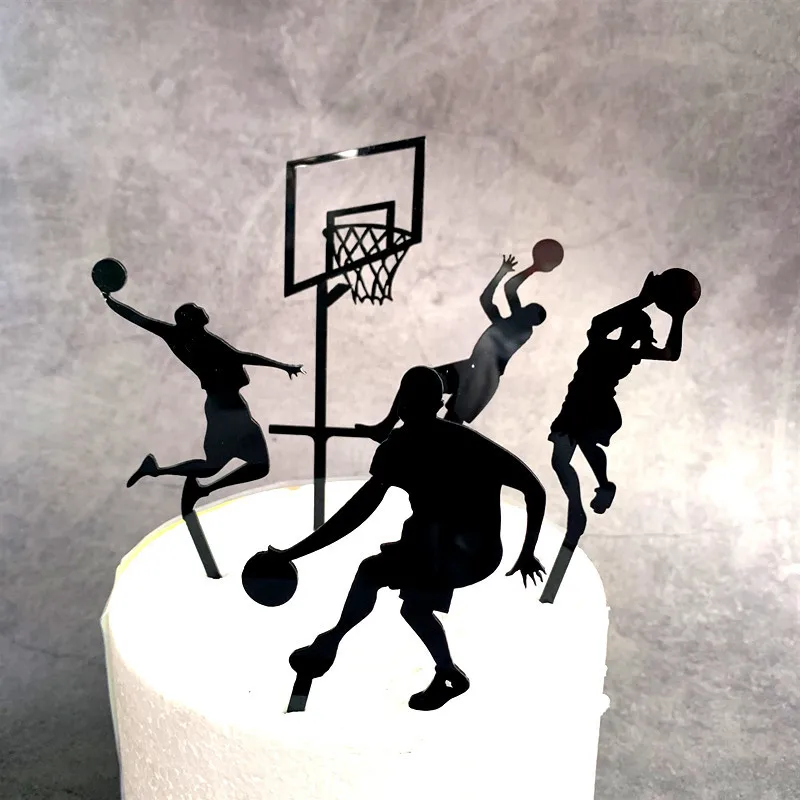 5 шт баскетбольная тема акриловый торт Топпер Slam Dunk кекс для мальчиков день