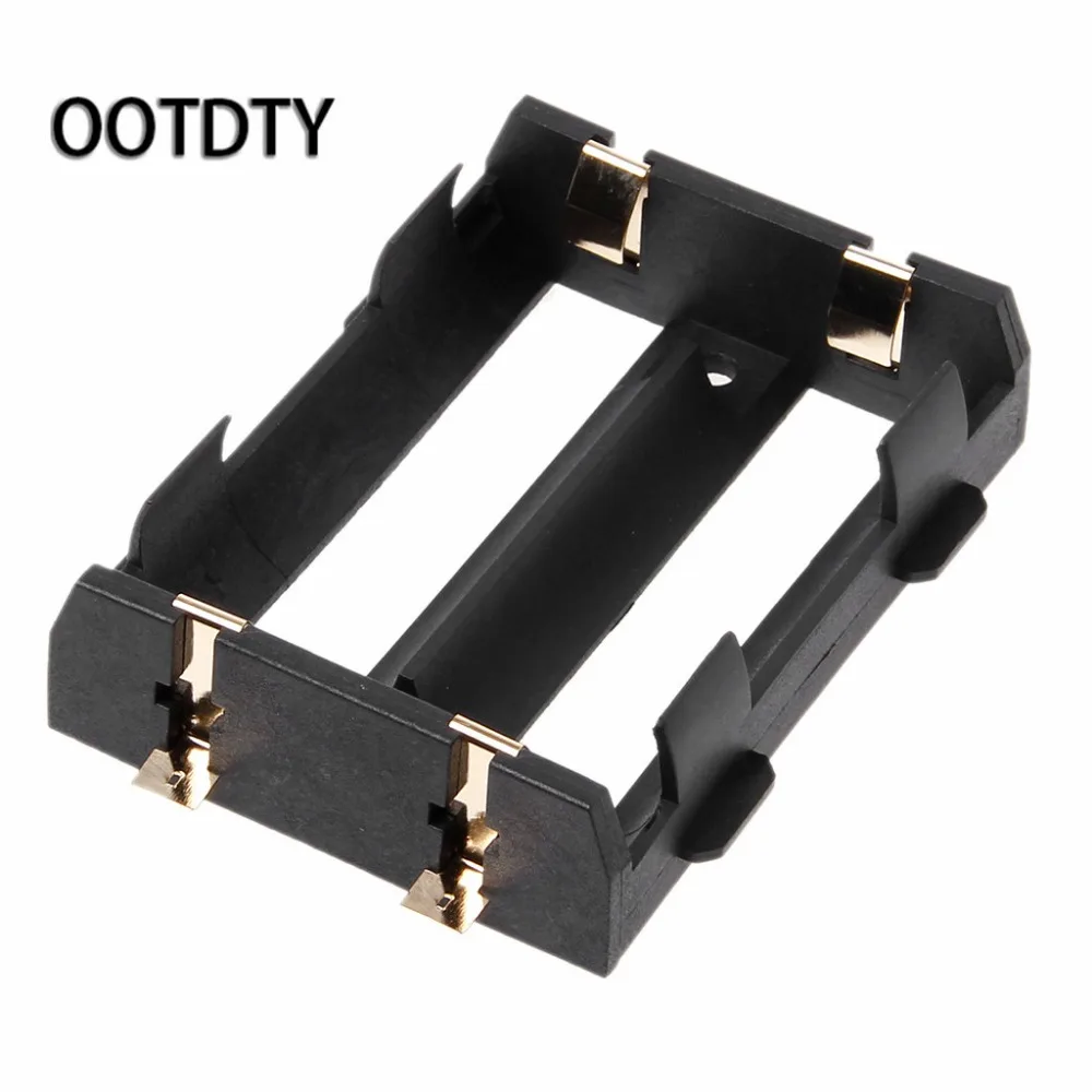 2X26650 батарея держатель SMD для 26650 черный с бронзовые значки позолоченные 2x26650 3 7 V