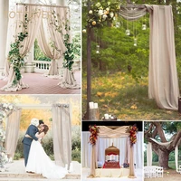 5mx1 5m nude chiffon fabric for wedding backdrops party ceremony arch drapery venue hanging decorations favors