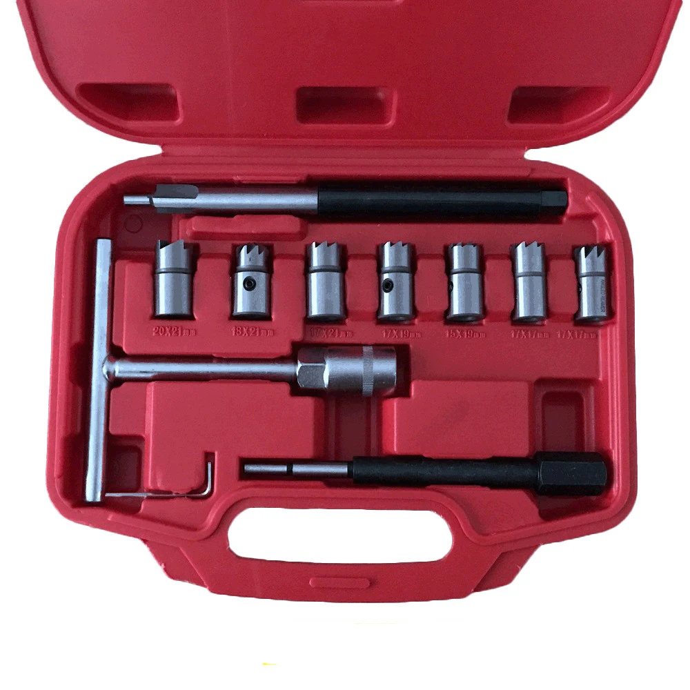 11-piece diesel engine valve reamer Valve for parts Diesel cleaning Hand Stepped |