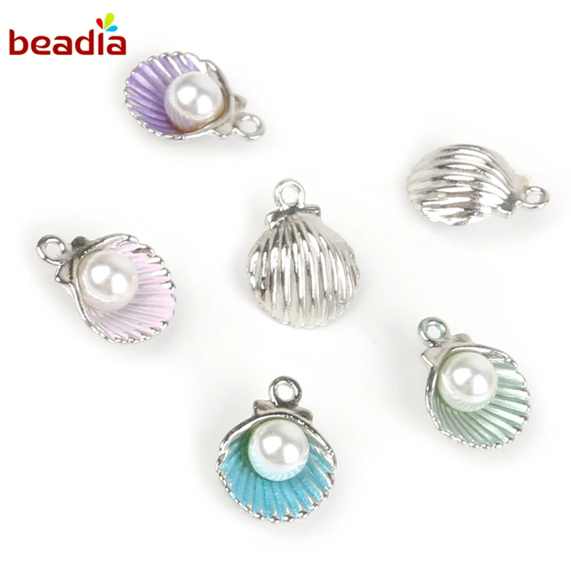 Подвеска в виде ракушки для изготовления ювелирных изделий металлический сплав