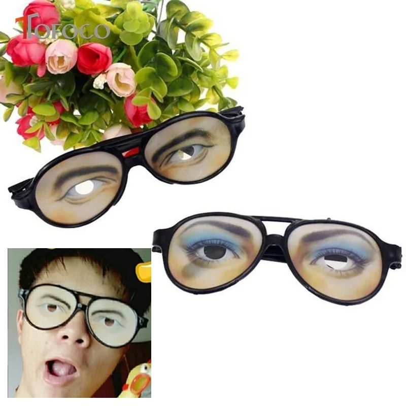 TOFOCO Горячие забавные хитовые игрушки пластиковые очки для сумасшедших глаз
