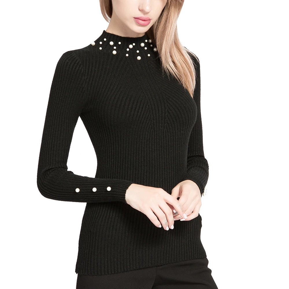 Зимние Повседневные теплые свитера 4 вида цветов Женский мягкий свитер с высоким