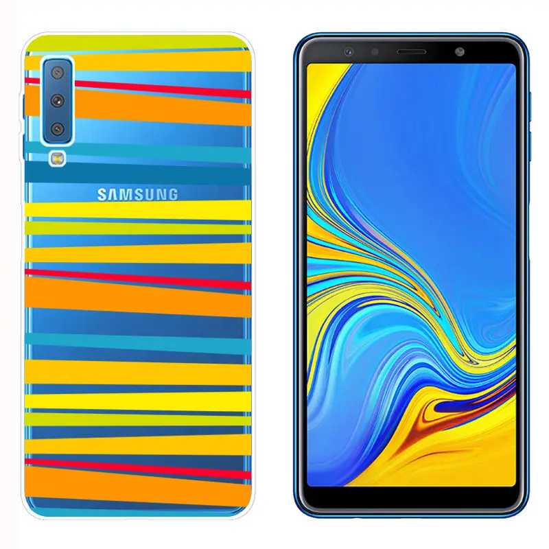 Arvin силиконовый чехол для Samsung A7 2018 A30 A50 A8 смартфона A750 окрашенный телефона Plus TPU |