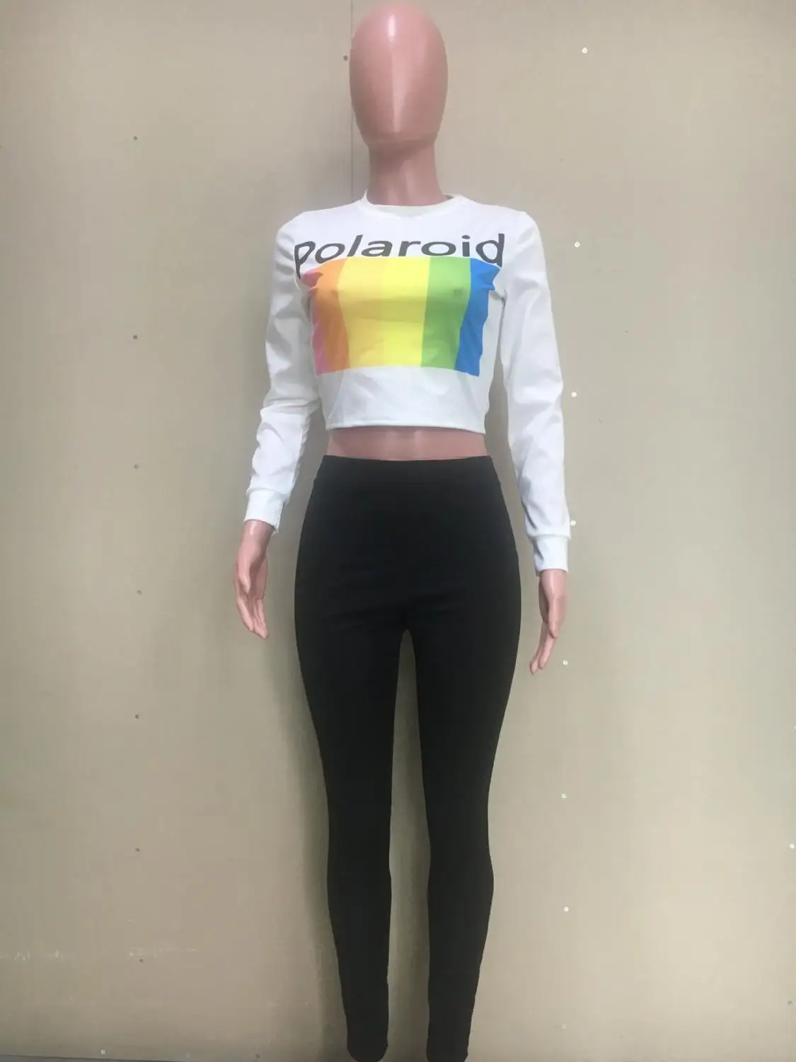 Европейский стиль круглый вырез короткий топ с буквенным принтом Летняя