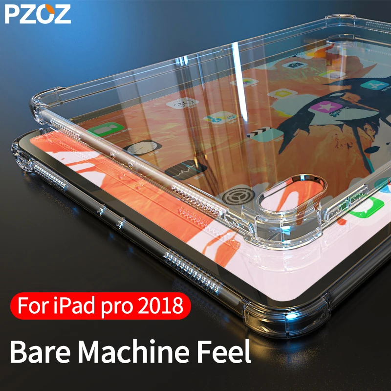 PZOZ для iPad 2/3/4 Силиконовый противоударный чехол прозрачный ТПУ для Apple, iPad 9,7 Air 2 Pro 10,5 Mini 4 3 2 1 чехол