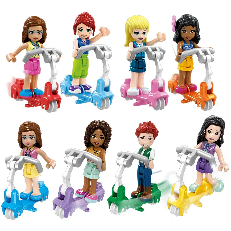 8 шт./лот детские строительные блоки игрушки совместимые с городом Legoingly friends Girl