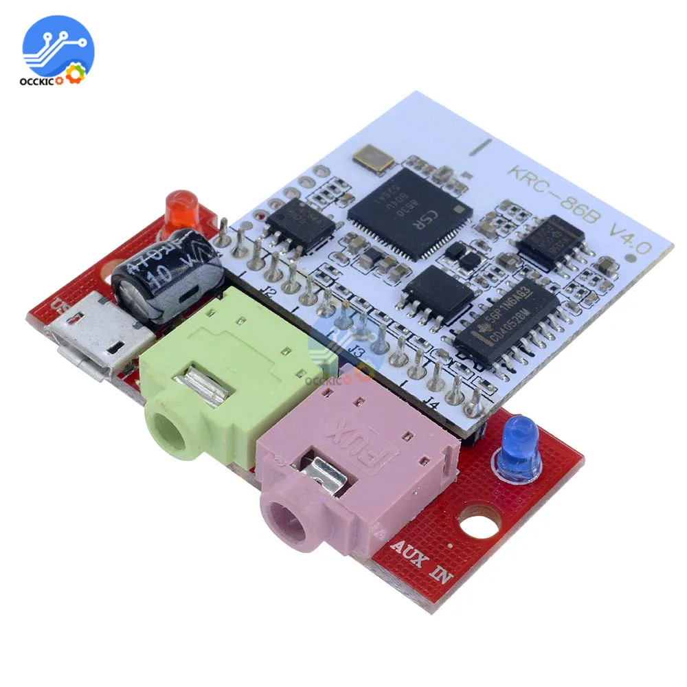 KRC 86B Bluetooth V4.0 стерео аудио приемник модуль беспроводной микро USB 3 5 мм динамик