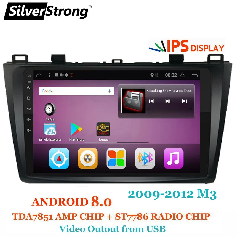 SilverStrong Android8.0 9 дюймов Автомобильный DVD для Mazda 3 Axela ips радио автомобиль Android 8 0 с