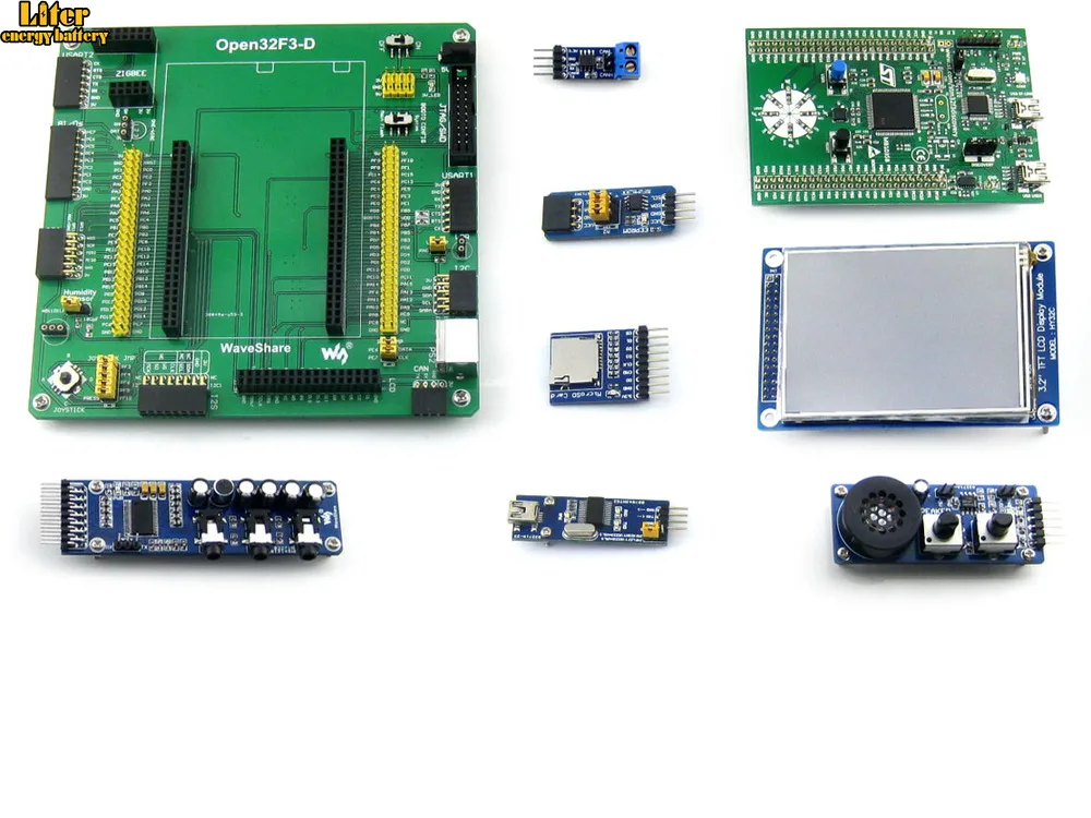 Open32F3-D упаковка A = ST Оригинал STM32F3DISCOVERY STM32F303VCT6 STM32 ARM Cortex-M4 + плата 9 модулей |