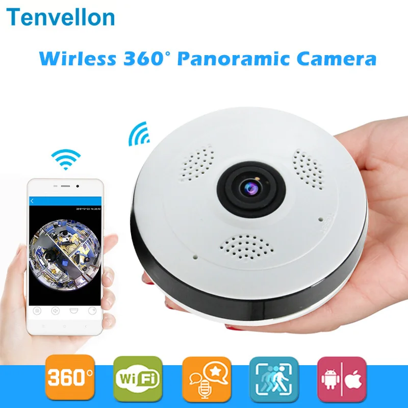 360 градусов Wi-Fi ip-камера рыбий глаз HD 960P 1.3MP умный панорамный IPC P2P Беспроводной IP рыбий глаз камера 1.3MP безопасности Wifi камера