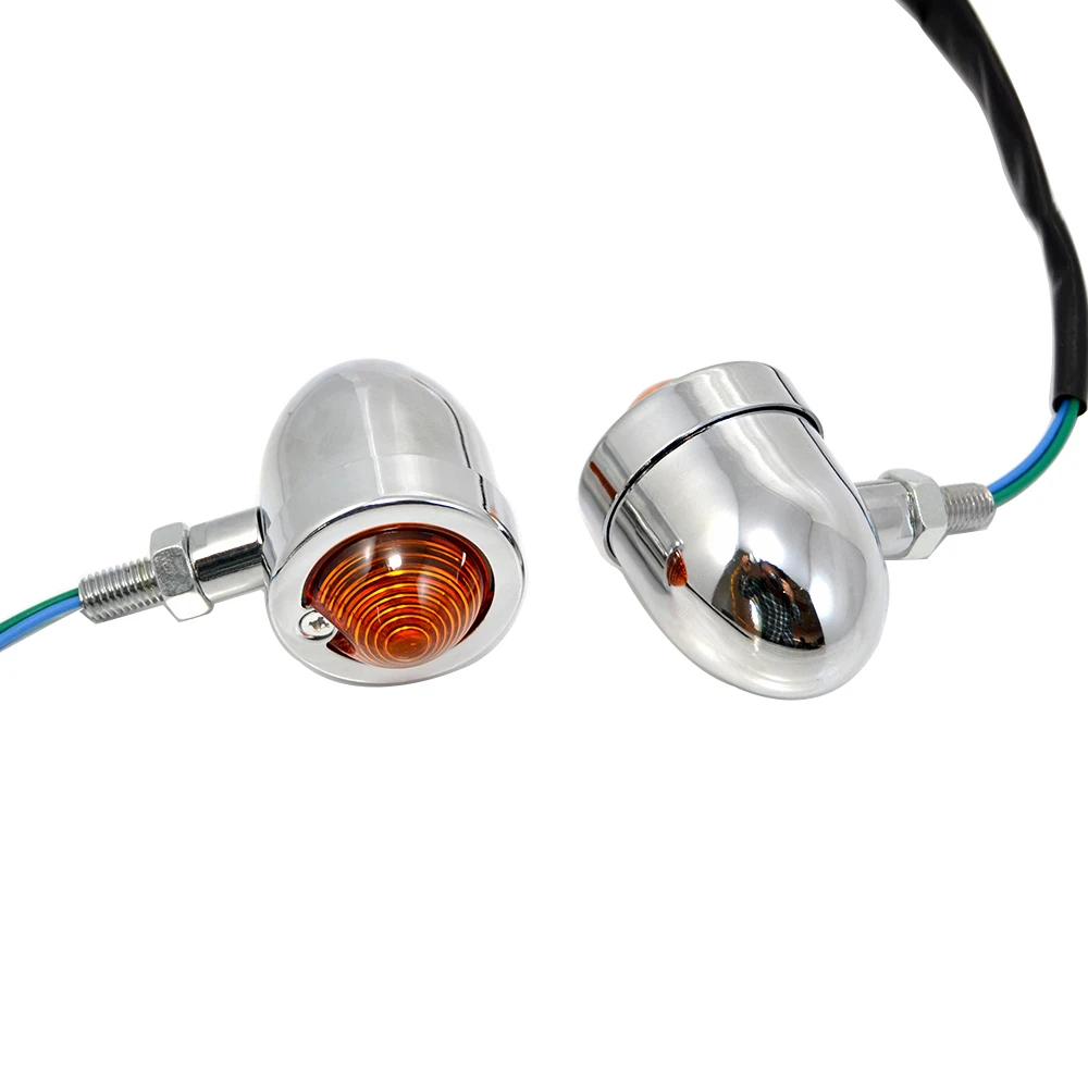 Универсальный металлический корпус янтарные мотоциклетные фары Индикатор