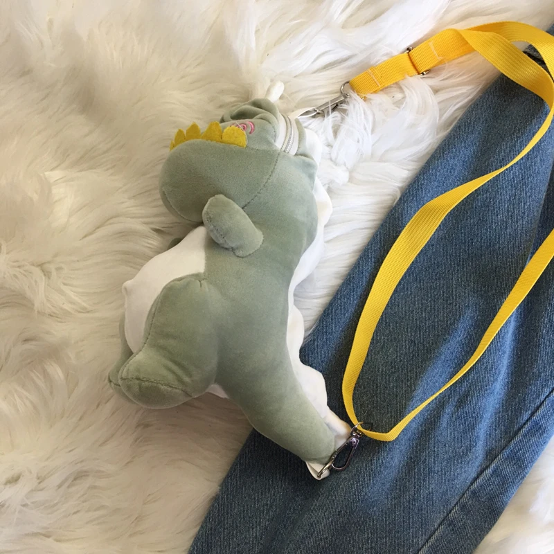 Сумка в форме милого динозавра в стиле новой моды 2019 года, плюшевая, для девочки, лучший подарок для друзей.