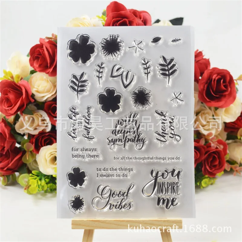 FGHGF маленький цветок прозрачный силиконовый штамп/печать для DIY