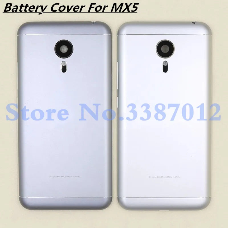 

For Meizu MX5 Mx 5 Battery Back Cover Original Metal With Camera Lens And Side Button Rear Cover Housing