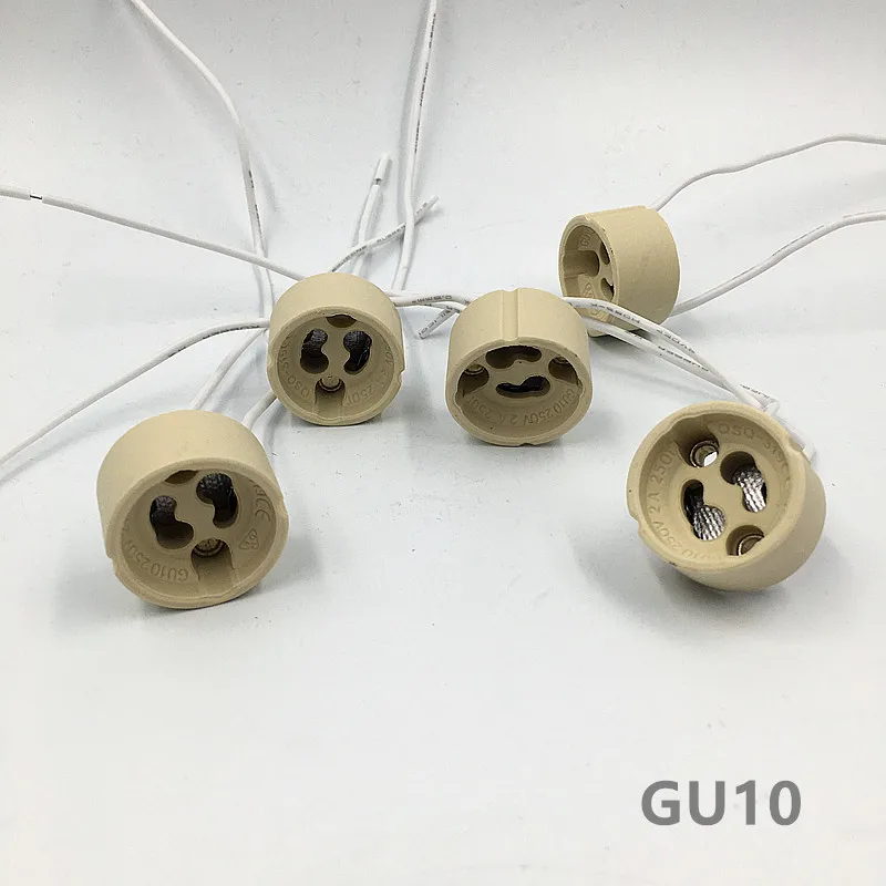 300 шт./лот GU10 керамическая миниатюрная двухштырьковая Ушная термостойкая