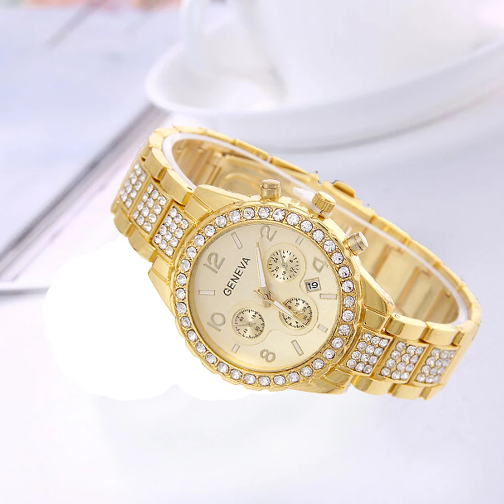 Iced Out часы 1" кубинские звенья цепи ожерелье& 8,5" браслет комплект