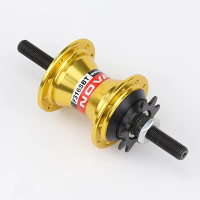Gold 20H 9T Novatec F316SBT, 20 отверстий, 9 т, складной велосипед, одна скорость, задние велосипедные ступицы с звездочками и замком, 80 мм, черный, красный, серебристый, золотой - Цвет: Gold 20H 9T