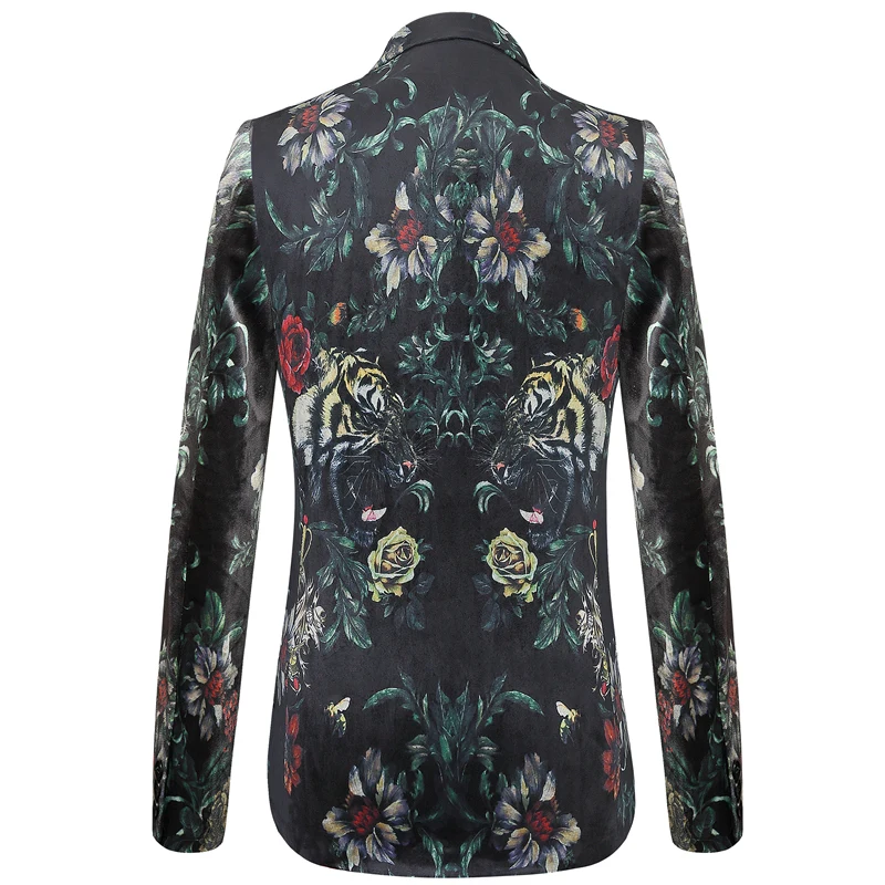 Plyesxale мужской пиджак с цветочным принтом Осень Slim Fit Свадебная вечеринка пиджаки