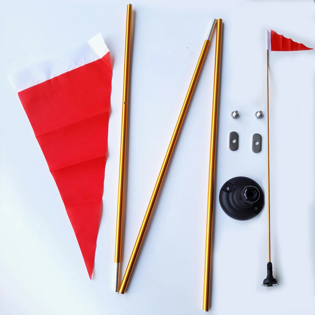 Защитный Телескопический Флаг Для Каяка 47 дюймов с универсальным рельсовым