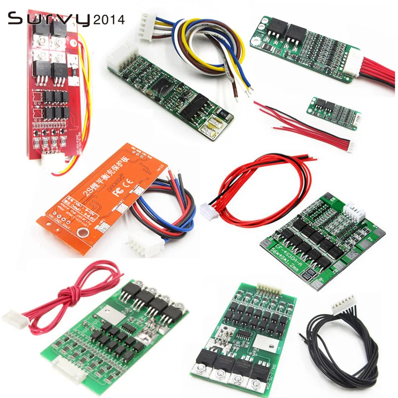 Литий ионный аккумулятор 18650 2S/3S/1/7S BMS Щит защиты печатной платы баланс