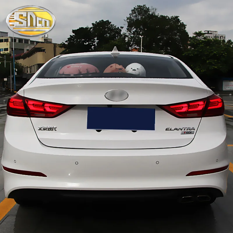 Автомобильный светодиодный задний светильник, задний светильник для hyundai Elantra, задний ходовой светильник+ тормозной светильник+ Реверс+ Динамический сигнал поворота