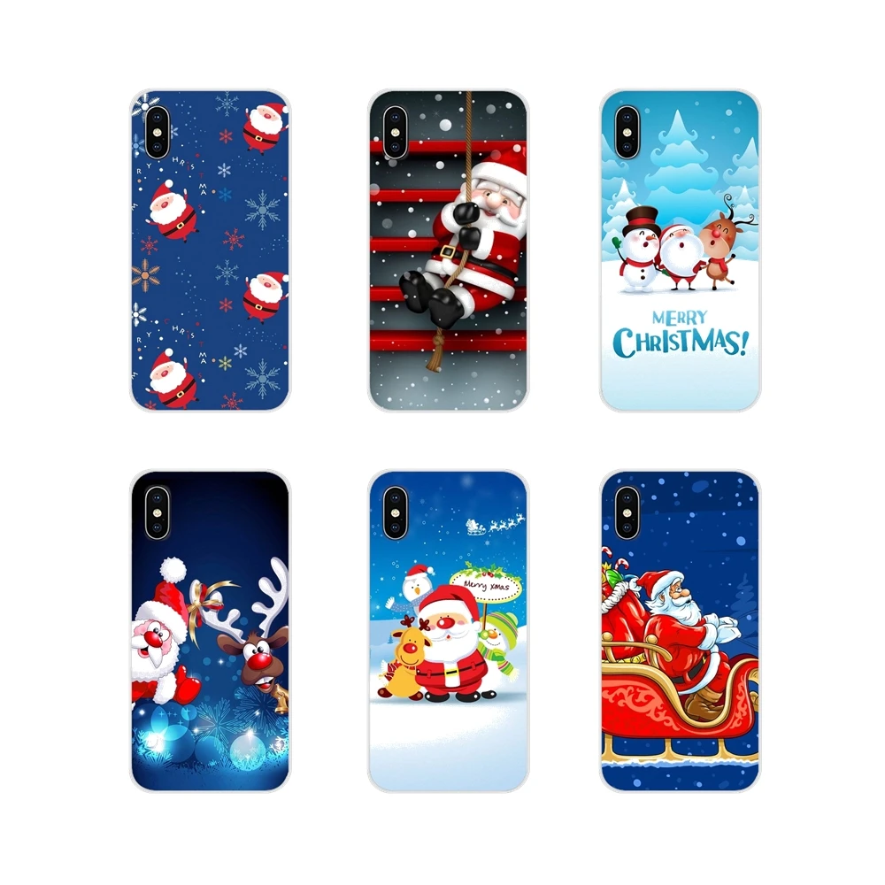 Мультяшный Рождественский Санта Клаус для LG G3 G4 Mini G5 G6 G7 Q6 Q7 Q8 Q9 V10 V20 V30 X Power 2 3 K10 K4 K8